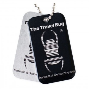Geocaching Official QR Travel Bug®-Black – Glow in the Dark