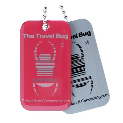 4 x Geocaching Travel Bug® QR CODE Traveltag Geocoin trackable 