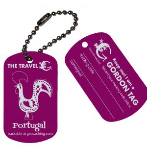 Geocachables Trackable Travel Tag-Portugal Chicken