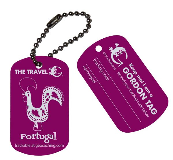 Geocachables Trackable Travel Tag-Portugal Chicken