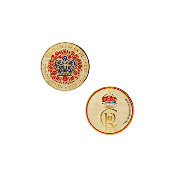 Geocaching Official Product - King Charles III Coronation Geocoin- Satin Gold